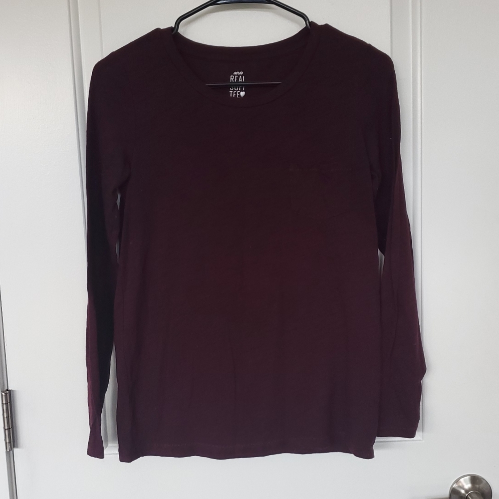 AERIE | Deep Purple Pocket Tee
